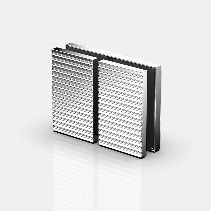 Flamea+ Linea glasklem glas/glas 180° - 8191M1 - Glans Chroom