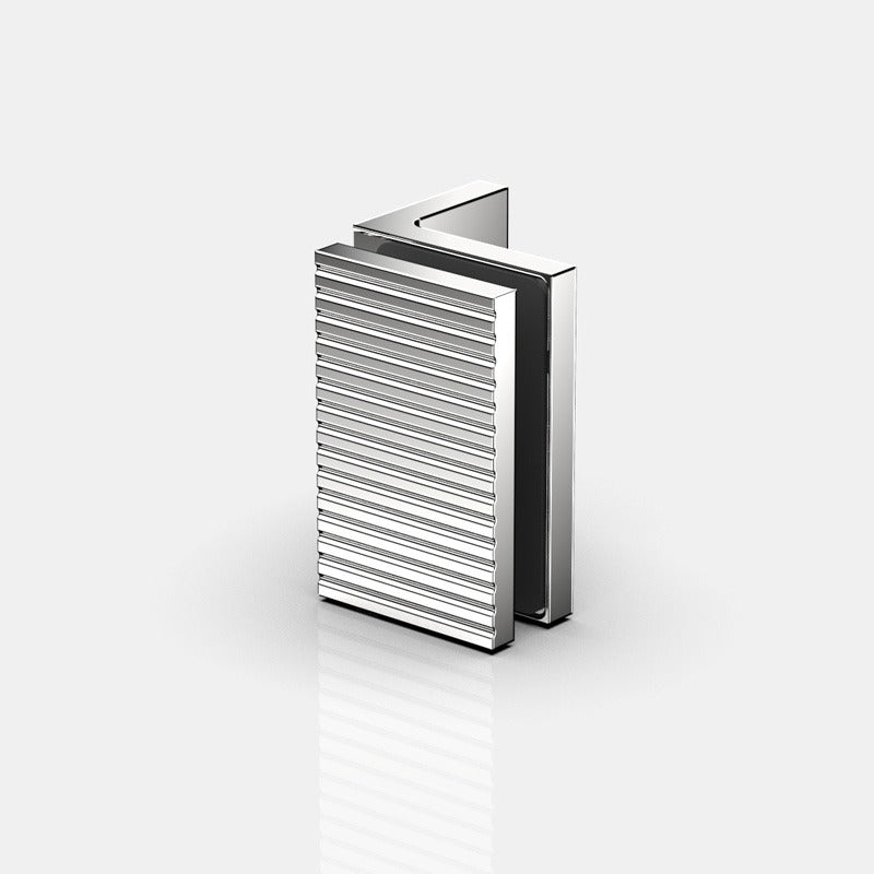 Flamea+ Linea glasklem wand/glas 90° - 8194M1 - Glans Chroom