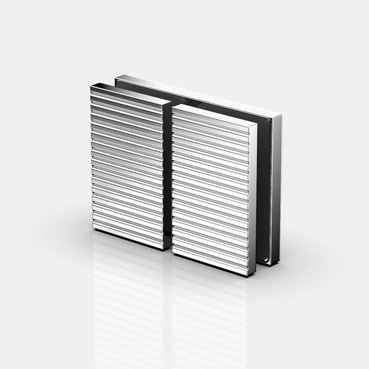Flamea+ Linea glasklem glas/glas 180° - 8191M1 - Glans Chroom